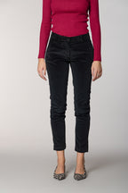 New York Slim pantalón chino mujer en pana slim fit