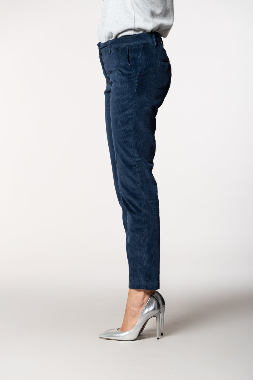 New York Slim pantalón chino mujer en pana slim fit