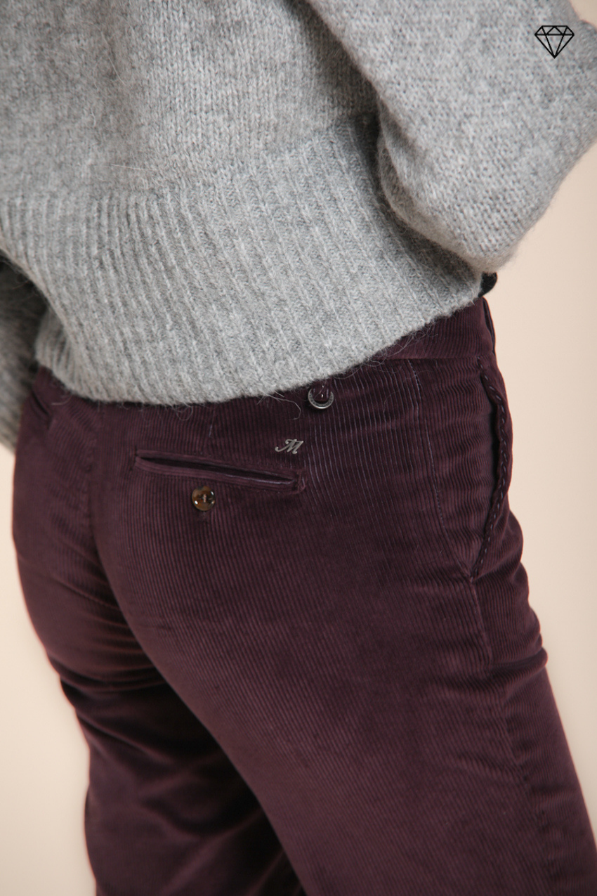 New York Slim women’s chino trousers in corduroy slim fit ①