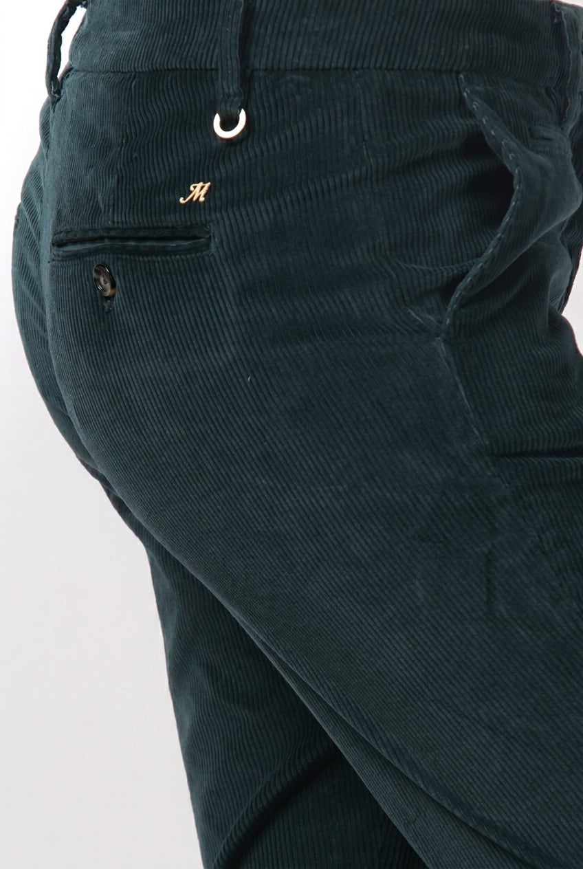 New York Slim pantalón chino de mujer en terciopelo de pana ancha slim fit ①