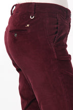 New York Slim women’s chino trousers in wide-wale corduroy, slim fit ①