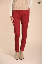 New York Slim pantalon chino femme en satin slim fit ①