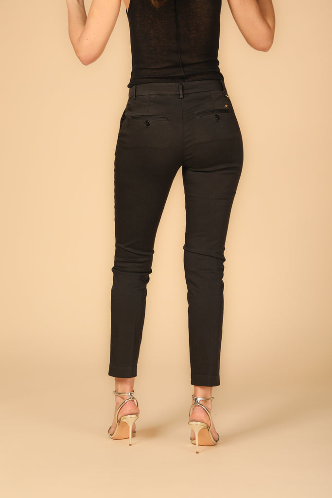 Image 4 of women's chino pants, New York model, in black with a slim fit by Mason's