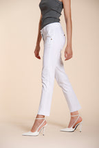 New York Slim pantalón chino mujer de satén stretch slim fit ①