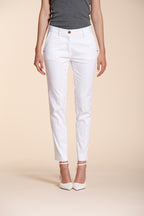 New York Slim pantalón chino mujer de satén stretch slim fit ①