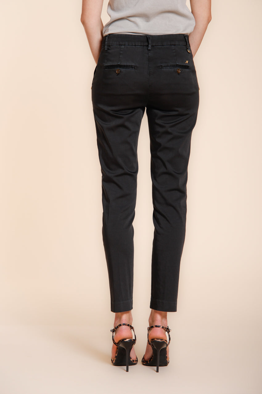 New York Slim pantalón chino mujer en raso elástico slim fit ①