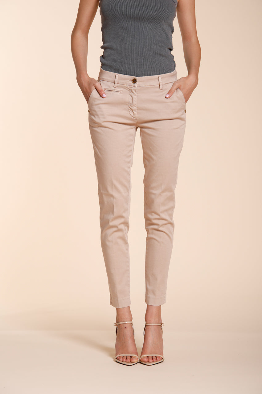 New York Slim Damen Chinohose aus Stretch-Satin slim fit ①