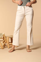 New York Trumpet pantalón chino mujer en piqué de algodón y tencel slim fit