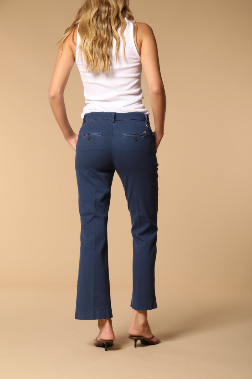 New York Trumpet women's chino pants in cotton and tencel piquet slim fit