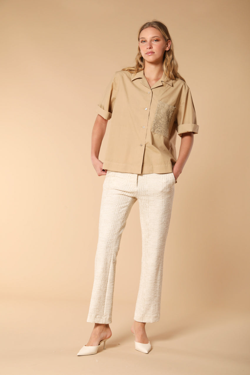 New York Trumpet women's chino pants in bicolor jersey slim fit 