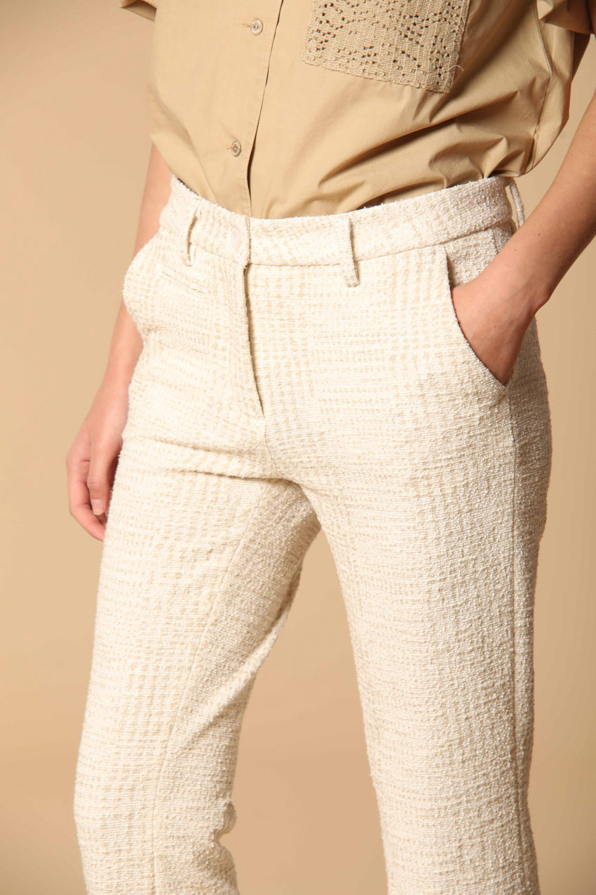 New York Trumpet women's chino pants in bicolor jersey slim fit 