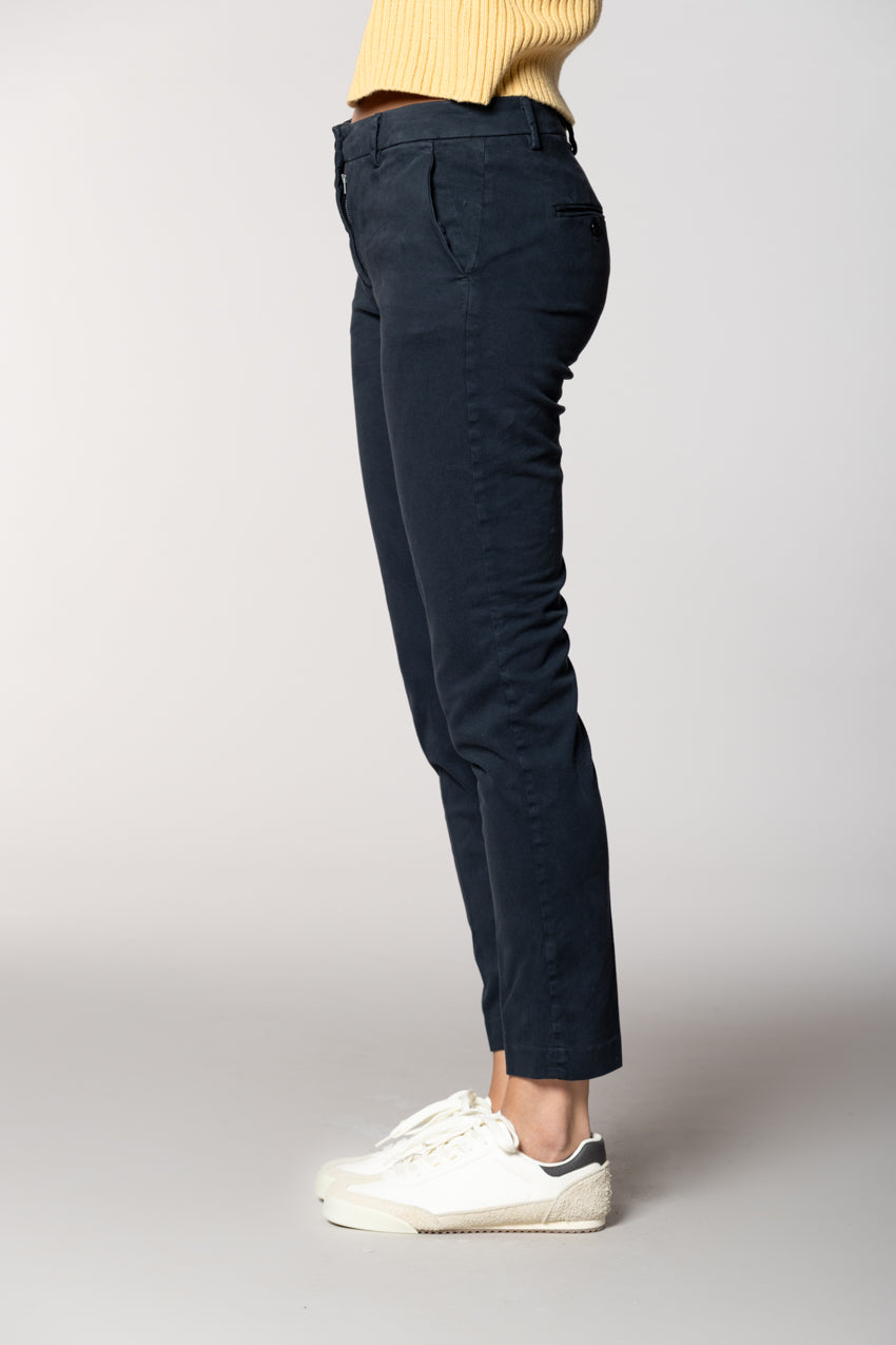 New York Slim pantalon chino femme en satin bistretch slim fit