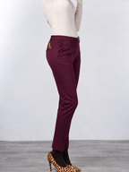 New York Slim Chinohose für Damen aus Satin mit slim fit ①
