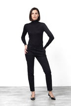New York Slim pantalone chino donna in raso slim fit ①