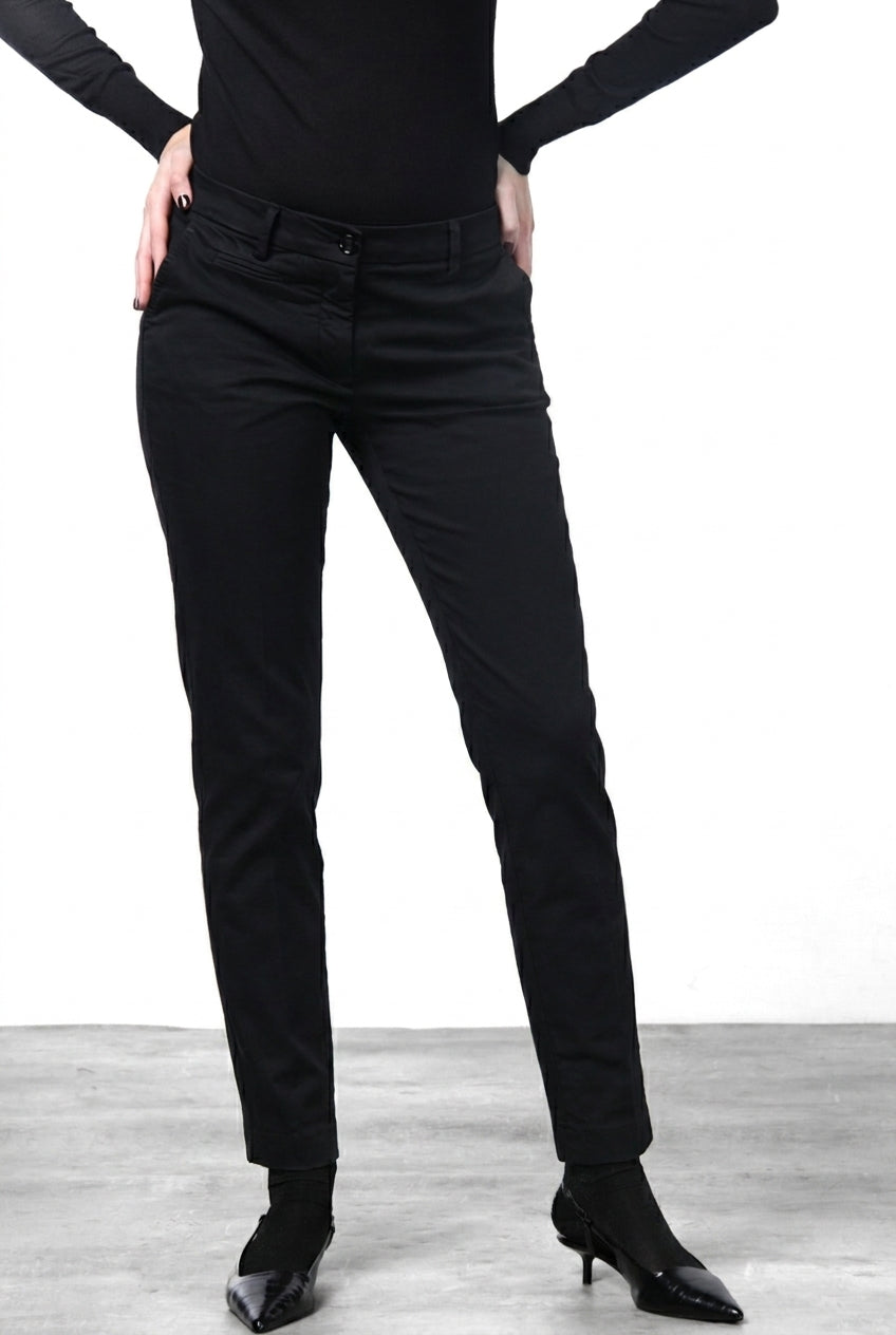 New York Slim pantalone chino donna in raso slim fit ①