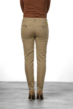 New York Slim women’s chino pants in satin with slim fit ①
