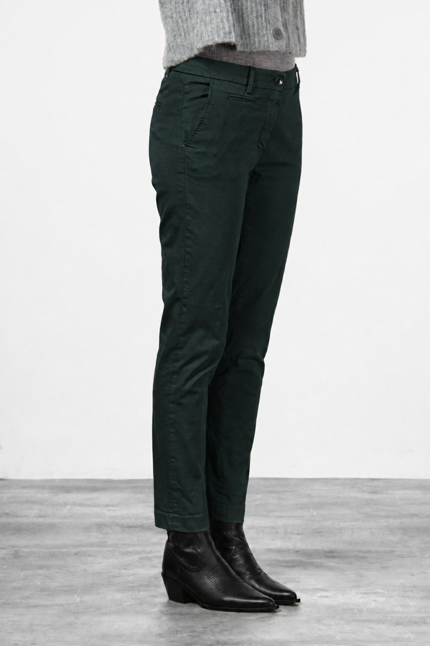 New York Slim pantalon chino femme en satin slim fit ①

