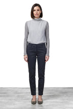 New York Slim pantalone chino donna in raso slim fit ①