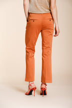 New York Trumpet Hose Chino Damen aus Stretch Satin slim fit