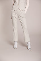 Foto 1 New York Trumpet pantalone chino donna in jersey con fantasia spigata slim fit