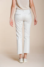 New York Trumpet pantalón chino mujer en jersey estampado de rombos slim fit