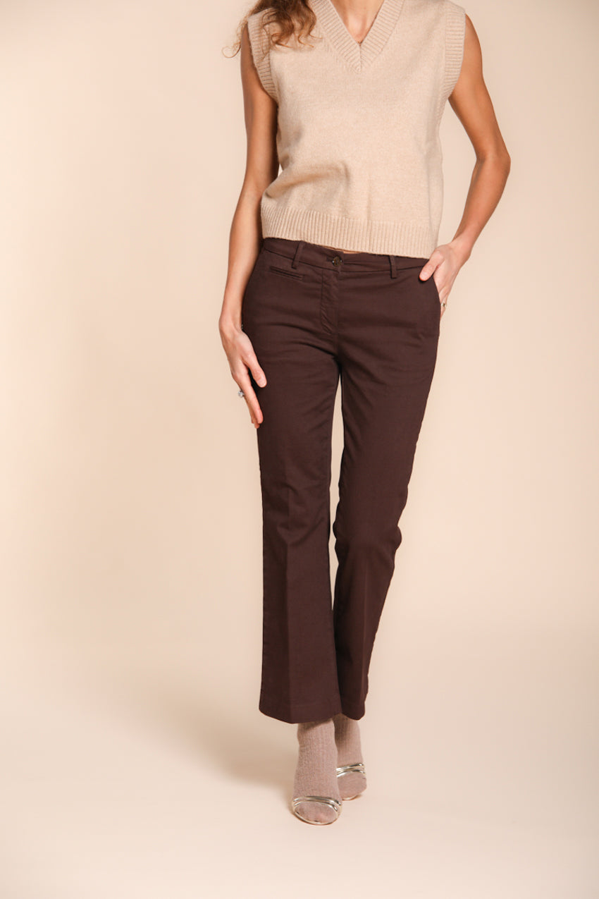 New York Trumpet pantalon chino femme en gabardine slim fit