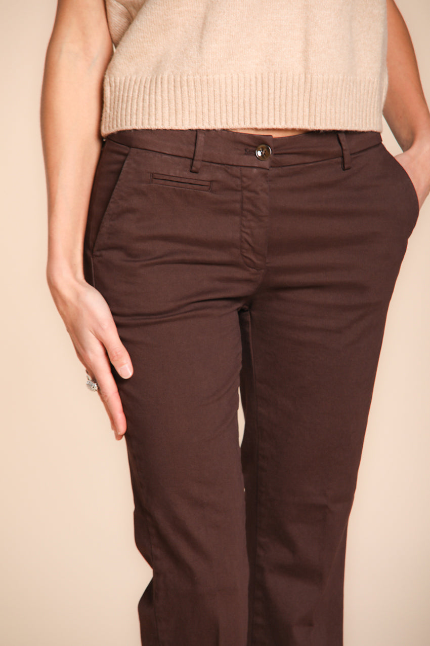New York Trumpet pantalon chino femme en gabardine slim fit