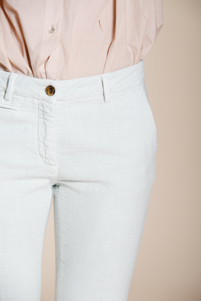 New York Trumpet pantalón chino mujer en tejido esterilla slim fit