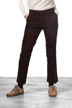 New York Trumpet pantalón chino de mujer en gabardina, slim fit ①
