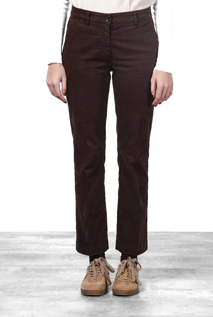New York Trumpet pantalón chino de mujer en gabardina, slim fit ①