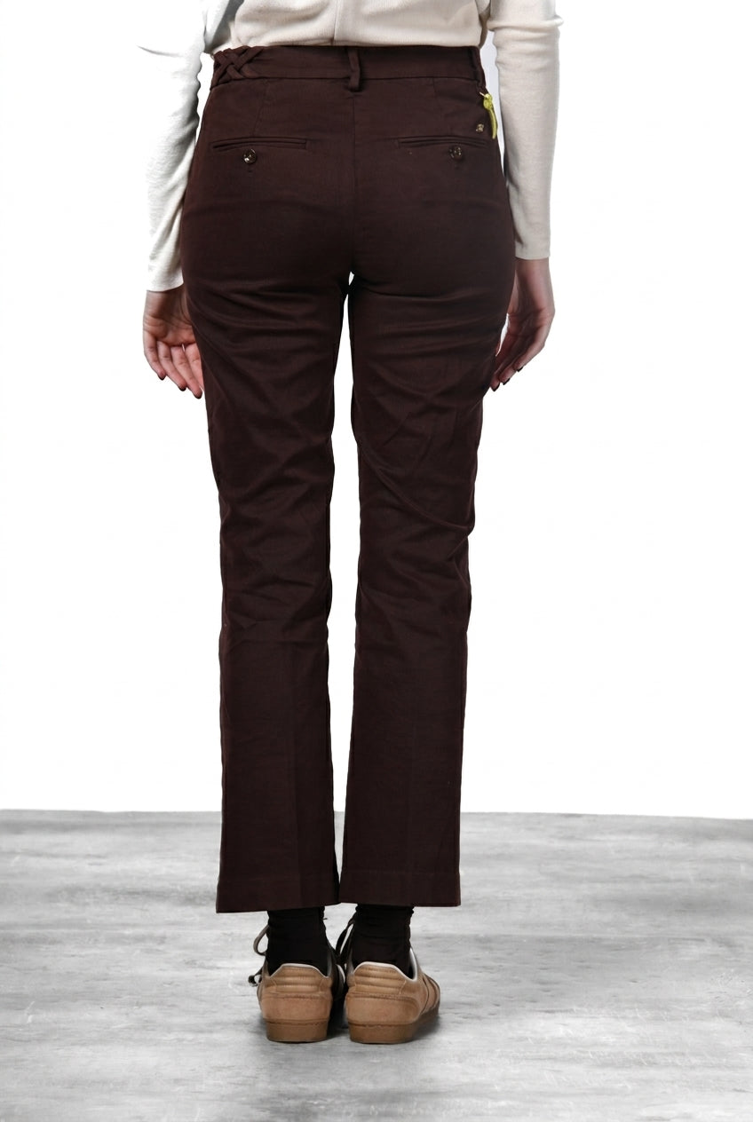 New York Trumpet pantalón chino de mujer en gabardina, slim fit ①