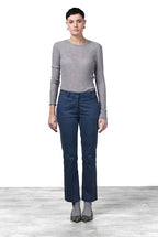 New York Trumpet pantalón chino de mujer en gabardina, slim fit ①