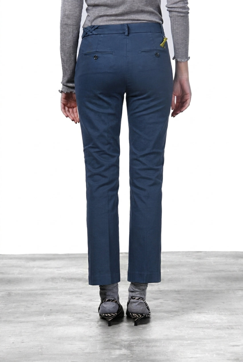 New York Trumpet pantalón chino de mujer en gabardina, slim fit ①