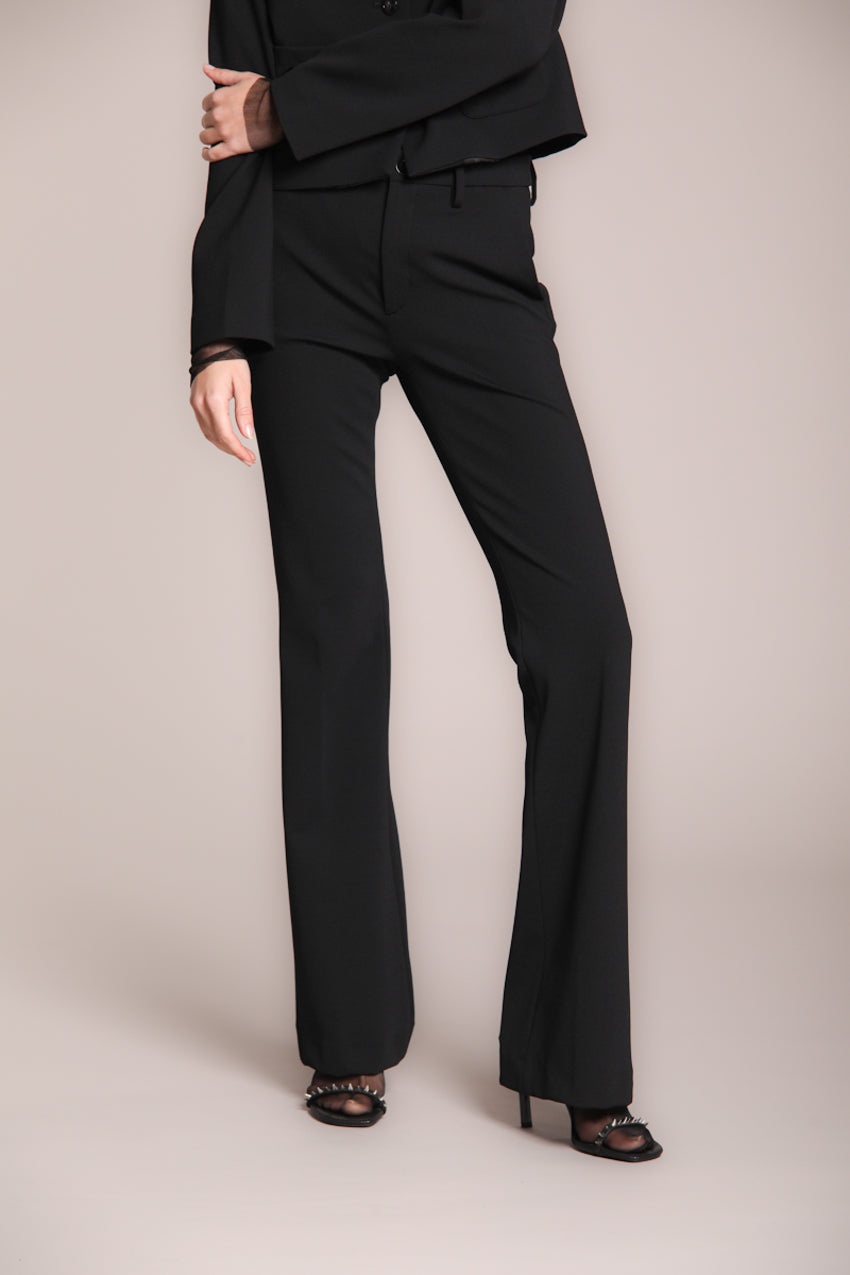 Foto 1 New York Flare pantalone chino donna in jersey piquet slim fit