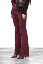 New York Flare pantalón chino de mujer en terciopelo 1000 rayas slim fit
