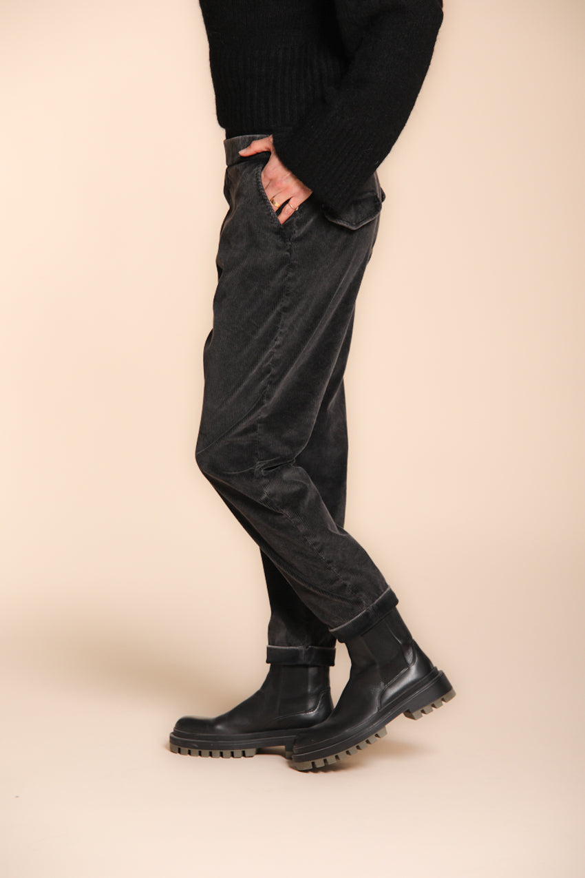 Foto 3 Malibu Jogger City pantaloni chino donna in velluto a coste relaxed fit