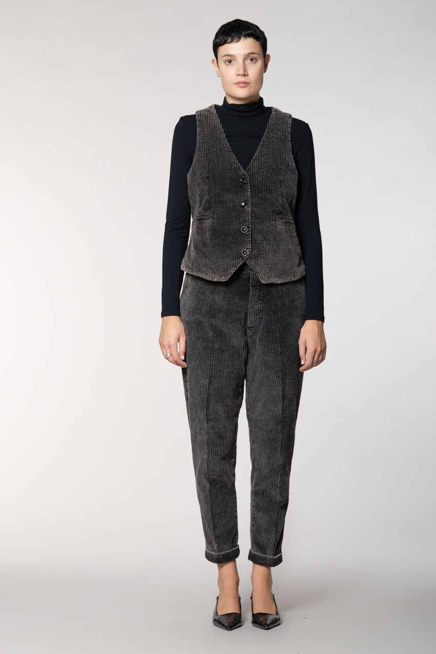 Malibu Jogger City pantaloni chino donna in velluto a coste relaxed fit