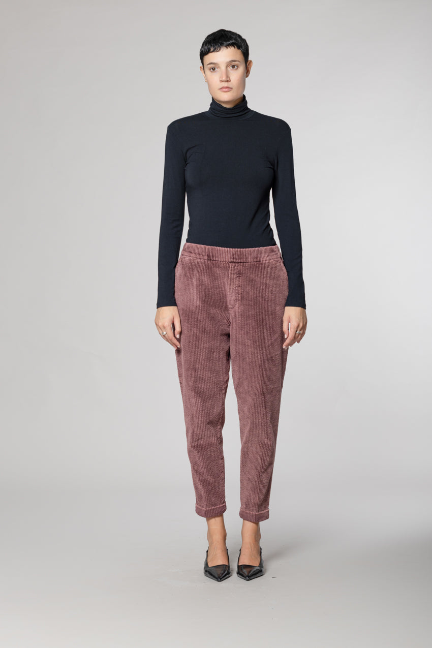 Malibu Jogger City pantalon chino femme en velours côtelé relaxed fit