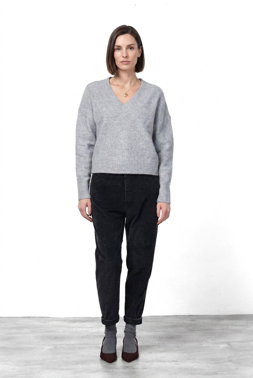 Malibu Jogger City pantalone chino donna in velluto a costa larga relaxed fit