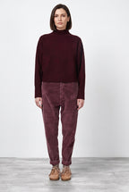 Malibu Jogger City pantalon chino femme en velours à grosses côtes relaxed fit