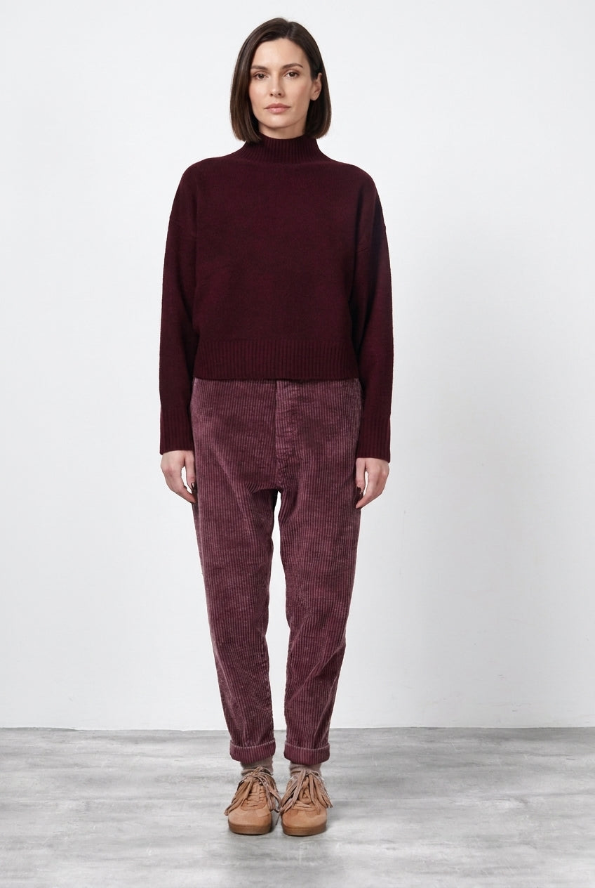 Malibu Jogger City pantalone chino donna in velluto a costa larga relaxed fit