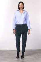 Malibu Jogger City pantalon chino femme en velours à grosses côtes relaxed fit
