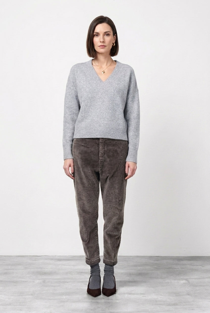 Malibu Jogger City pantalone chino donna in velluto a costa larga relaxed fit