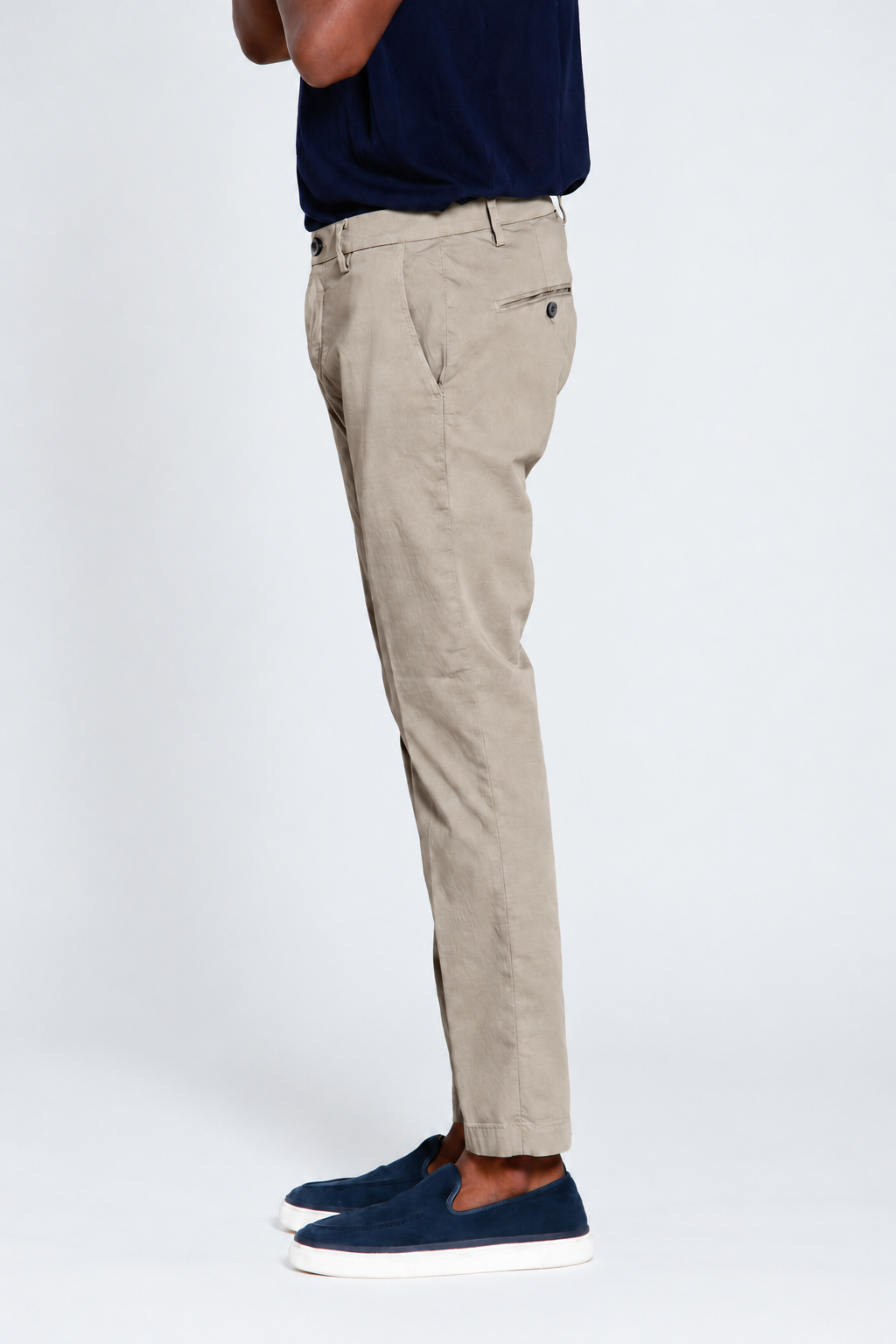 Milano men's chino pants in stretch gabardine extra slim fit ①