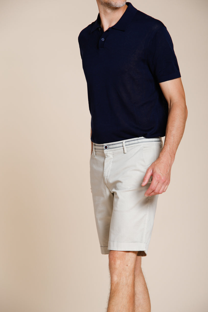 Torino Summer Bermuda Chino Herren aus Stretch-Satin slim fit