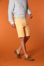 Torino Oxford men's chino bermuda shorts in linen-cotton twill slim fit