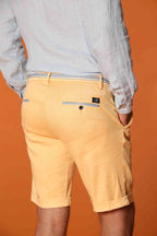 Torino Oxford men's chino bermuda shorts in linen-cotton twill slim fit