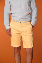 Torino Oxford men's chino bermuda shorts in linen-cotton twill slim fit