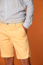 Torino Oxford men's chino bermuda shorts in linen-cotton twill slim fit