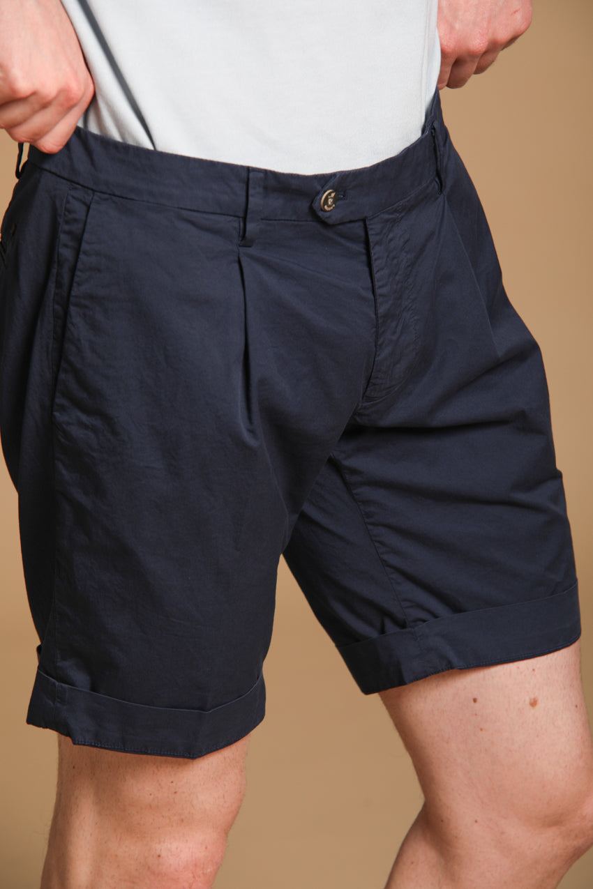 New York Time 1 Pinces bermuda chino hombre en algodón pima regular fit